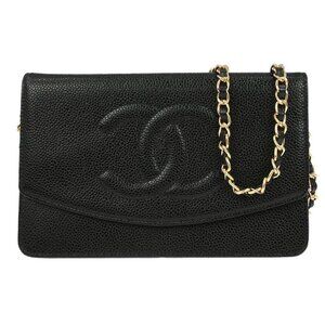 Chanel Black Calfskin Timeless Wallet on Chain WOC 125969